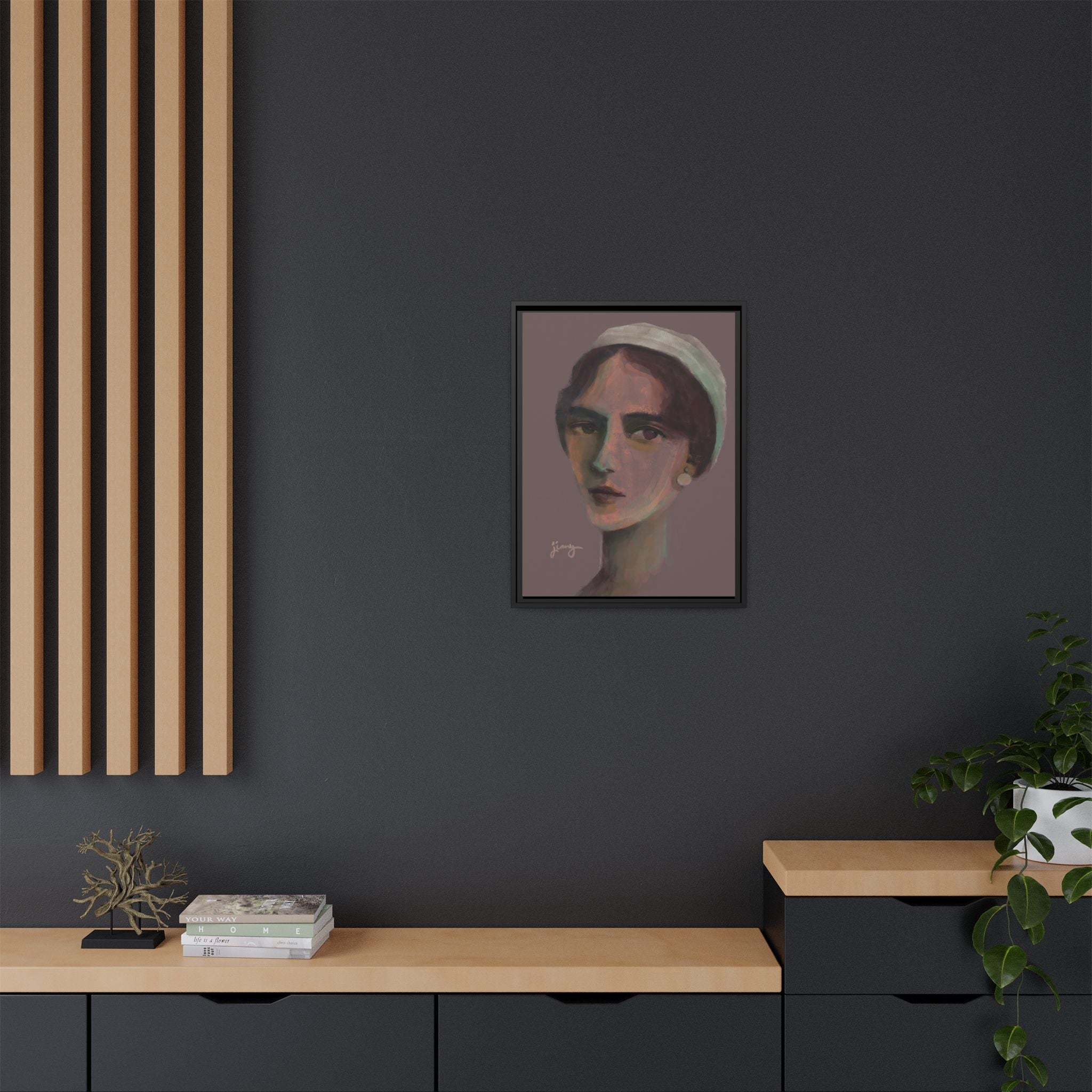 "The Bride" by jinny, Matte Canvas, Framed (Black)