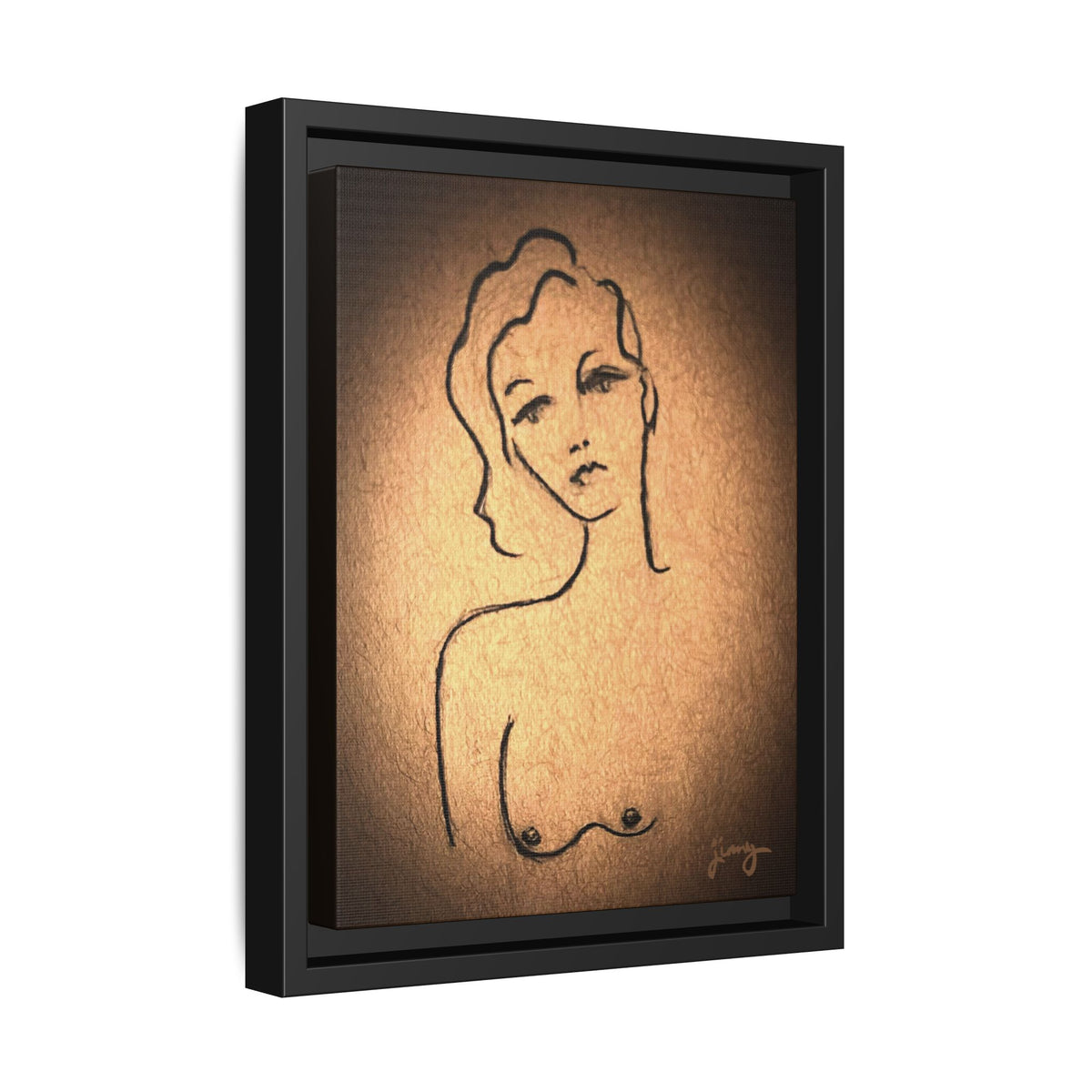 "Witness" by jinny, Matte Canvas Reproduction, Framed (Black)