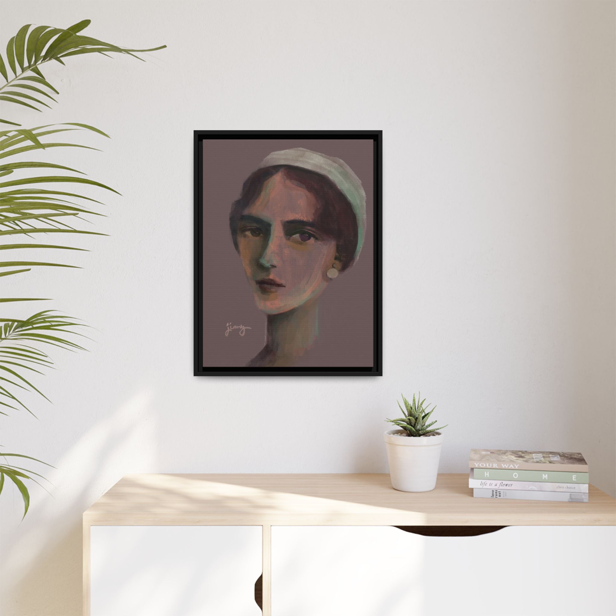 "The Bride" by jinny, Matte Canvas, Framed (Black)
