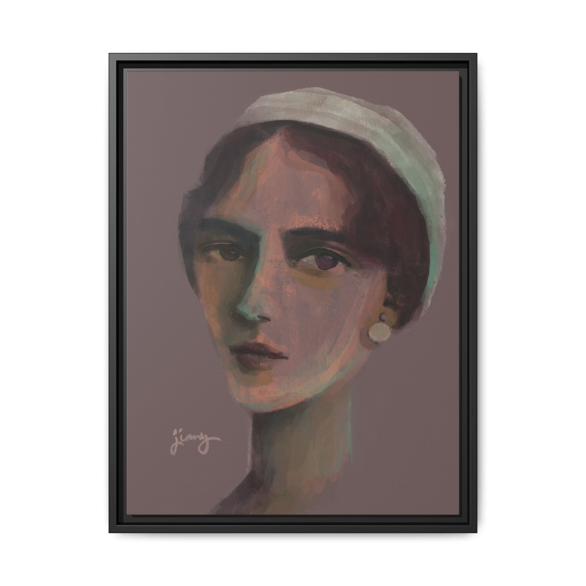 "The Bride" by jinny, Matte Canvas, Framed (Black)