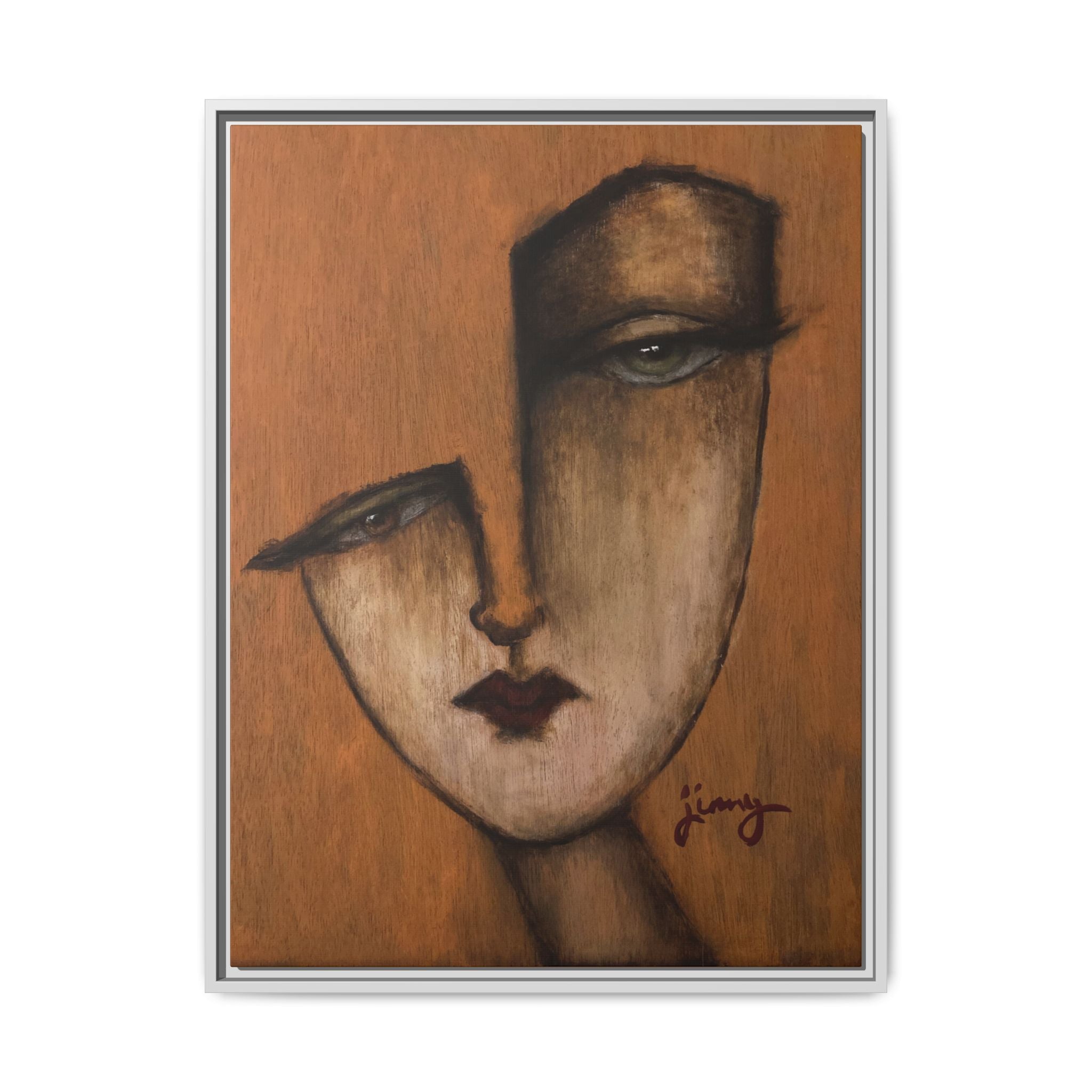 "I Know" by jinny, Matte Canvas, Framed (Multi-color)