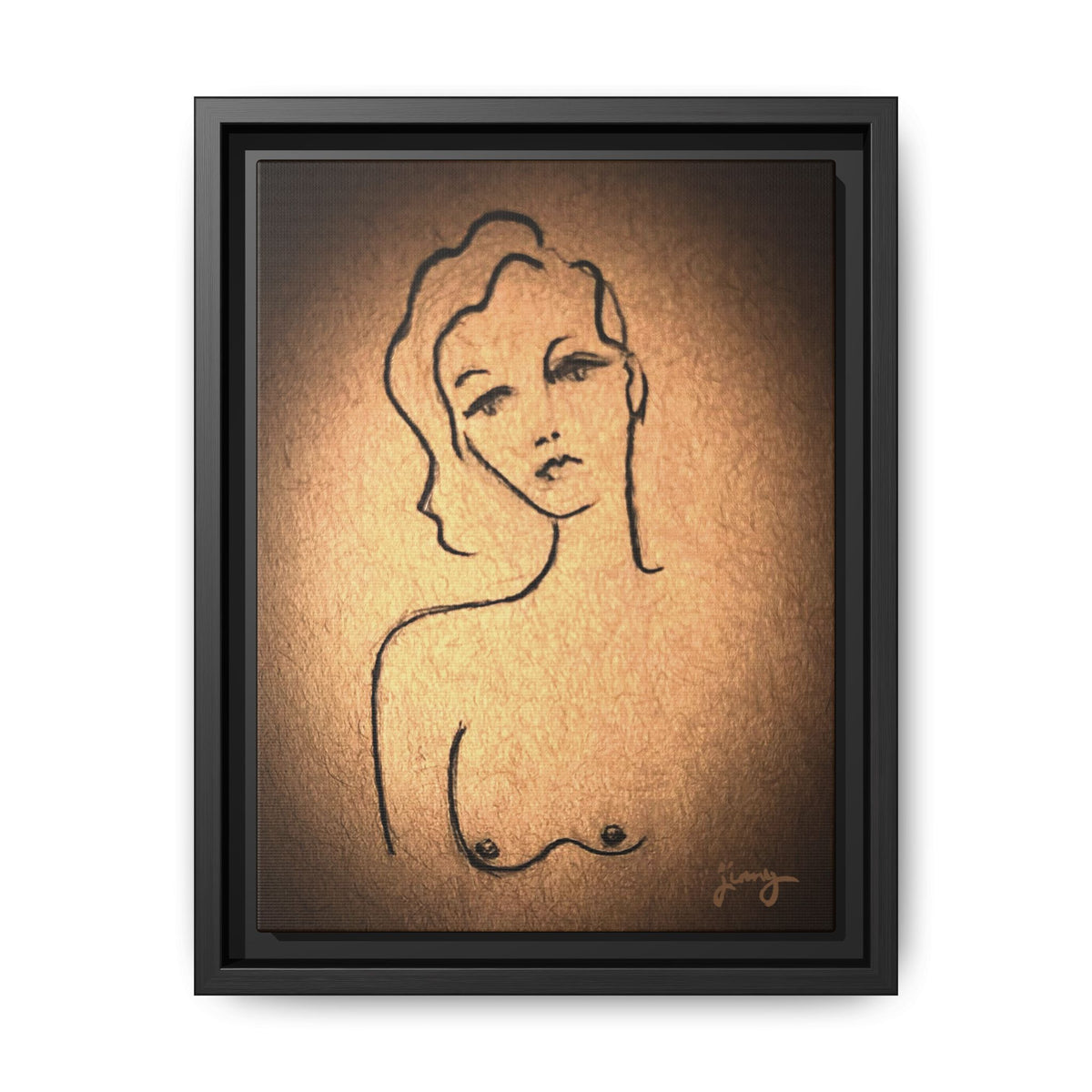 "Witness" by jinny, Matte Canvas Reproduction, Framed (Black)