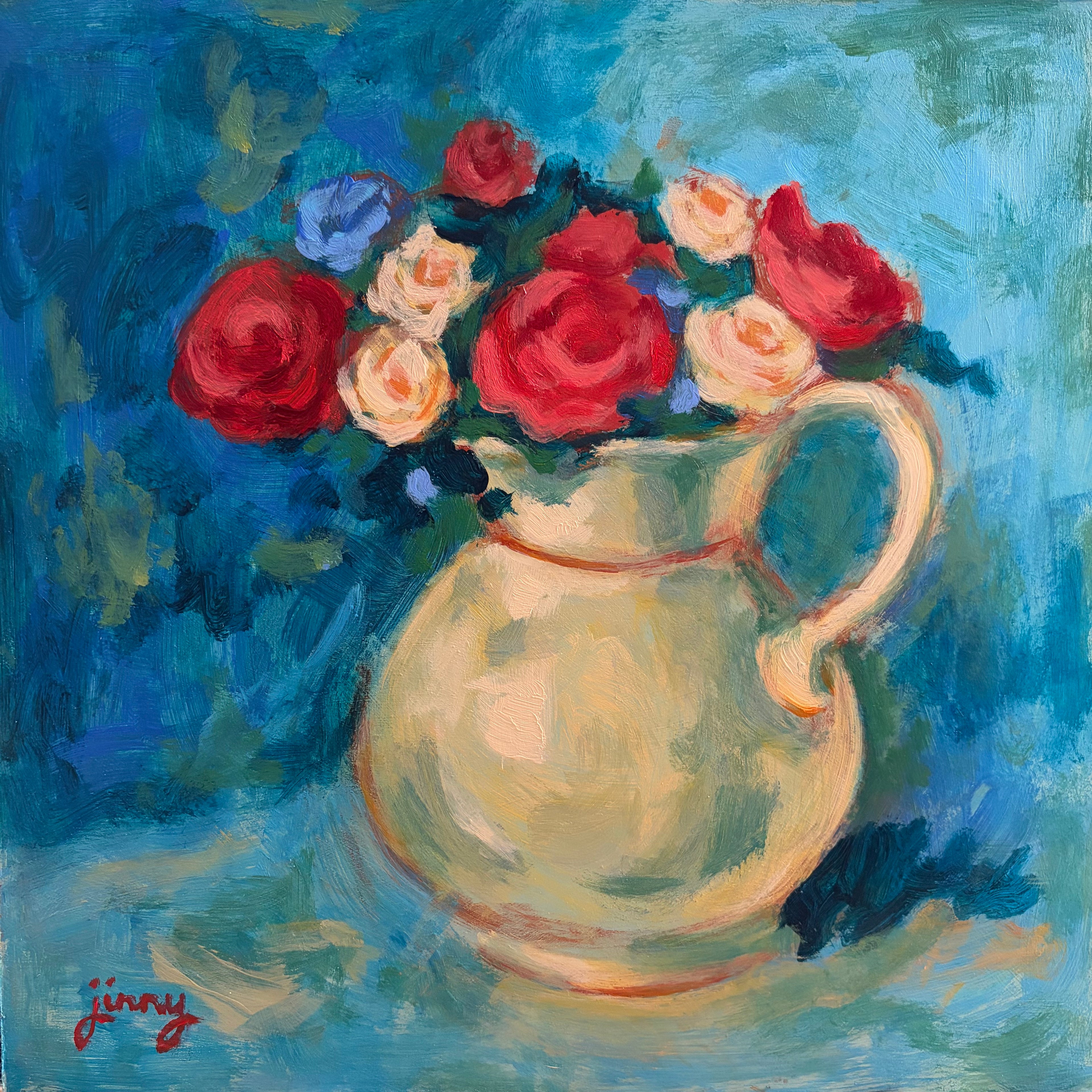 Still Life in Blue | Original Painting by jinny