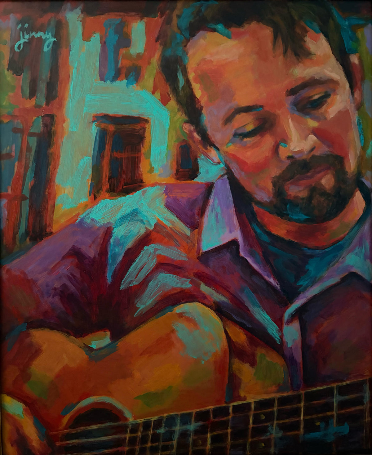 In the Key of B | Original Painting by jinny